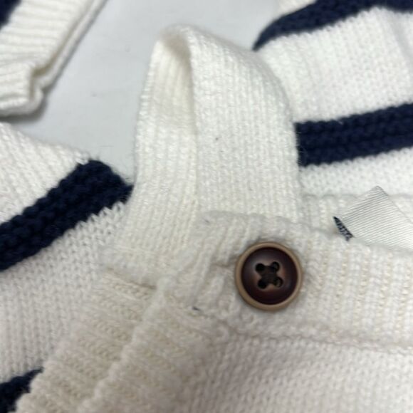 Janie and Jack 100047838 Navy and white Baby Striped Sweater Overall size 12-18 - Picture 4 of 10